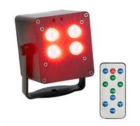 Ibiza - TINYLED-RGB-WASH - Caja de luz LED - Efecto WASH - 4 x 3W RGB - Funciona con pilas - Efecto de luz - Ambiente festivo