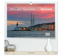 Ibiza und Formentera Impressionen (hochwertiger Premium Wandkalender 2026 DIN A2 quer), Kunstdruck in Hochglanz: Altstadtgassen, Landschaften, ... in zwölf beeindruckenden Fotografien