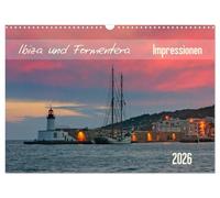 Ibiza und Formentera Impressionen (Wandkalender 2026 DIN A3 quer), CALVENDO Monatskalender: Altstadtgassen, Landschaften, Abendrot und weitere ... in zwölf beeindruckenden Fotografien