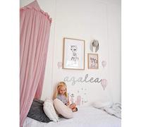 IBIZA VIBE MAMERIA - Toldo de cama para niños con volantes, red de cortina de algodón para colgar en el rincón de lectura, escondite, decoración de sala de juegos (rosa polvorienta)