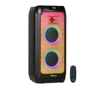 Ibiza - WAVE6 - Altavoz a pilas de 250W/2x5.25" con Bluetooth, USB y microSD - Efecto LED WAVE y conexión inalámbrica TWS - Negro