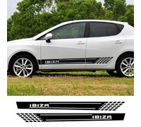 IBLUON 2 uds, pegatinas laterales para puerta de coche, decoración de rayas, pegatinas de película de vinilo con estilo, para Seat Ibiza 6L 6J 6K 6f Fr, accesorios para automóviles