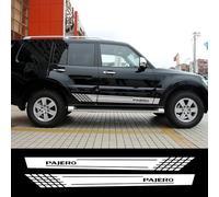 IBLUON 2 uds, pegatinas para puerta lateral de coche, calcomanías de película de vinilo de rayas largas, para accesorios Mitsubishi Pajero Sport MK2 GLS GLX