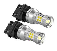 IBLUON 2X luz LED de conducción Diurna lámpara de Bombilla DRL 3157 P27/7W T25 Canbus, Apto para Jeep Compass Grand Cherokee 2011-2016