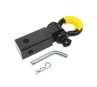 IBNA Bloque Grillete Receptor Grillete 2" Doble Agujero Recubrimiento En Polvo Bloque Receptor Enganche Incluye Pasador Enganche D-Ring para SUV(Amarillo)