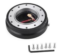 IBNA Volante de Carreras Kit De Adaptador De Cubo De Liberación Rápida para Volante Versión Delgada Universal De 6 Orificios(Negro)