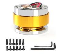 IBNA Volante de Carreras Kit De Adaptador De Cubo De Liberación Rápida Universal para Volante De Coche(Amarillo)