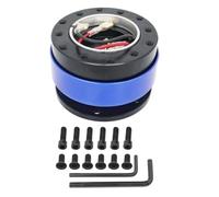 IBNA Volante de Carreras Kit De Adaptador De Cubo De Rueda Universal De Liberación Rápida A Presión para Volante(Azul)