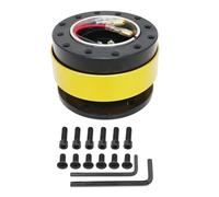 IBNA Volante de Carreras Kit De Adaptador De Cubo De Rueda Universal De Liberación Rápida A Presión para Volante(Naranja)