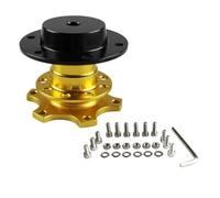 IBNA Volante de Carreras Kit De Buje De Liberación Rápida para Volante Universal De 6 Orificios(Oro)