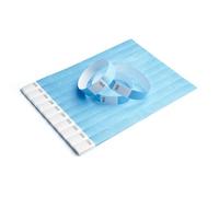 iboo 500 Pulseras de Papel Tyvek Azul claro para Control y Seguridad - Para Eventos, Fiestas, Festivales y Viajes - Pulseras de Entrada