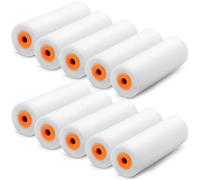 IBOPUXIU 10x mini rodillos de pintura, rodillo de espuma de 100 mm para pintura brillante y satinada, ideal para pintar madera, metal, alféizares, rodapiés y puertas.