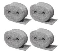 IBOPUXIU 4Pcs Lana de Acero Grado 0000 - 12 m Eficaz Contra Grietas y Agujeros en las Paredes de la Casa, Garaje y Jardín, También Apto para Limpiar y Pulir