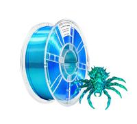 iBOSS Filamento de impresora 3D PLA PLUS, filamento PLA+ 1,75 mm Filamento de seda bicolor, filamento de impresión 3D brillante coextrusión 1 kg (2,2 lbs), seda bicolor, azul verde