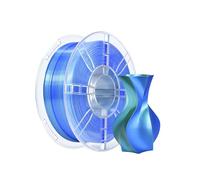 iBOSS Filamento de impresora 3D PLA PLUS, filamento PLA+ 1,75 mm Filamento de seda bicolor, filamento de impresión 3D brillante coextrusión 1 kg (2,2 lbs), seda bicolor, azul verde