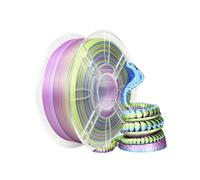 iBOSS Filamento PLA+, filamento tricolor brillante, material de impresión 3D amarillo y azul púrpura, 1,75 mm+/-0,02 mm, 1 kg/eje, 2,2 libras compatible con la mayoría de las impresoras FDM