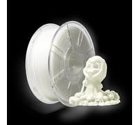 iBOSS Filamento PL luminoso de 1,75 mm, que brilla en la oscuridad, blanco brillante, precisión dimensional: ± 0,02 mm, filamento de impresión 3D, 1 kg (2,2 libras) 1 bobina, adecuado para la