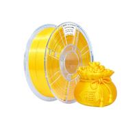 iBOSS Filamento PLA Plus (PLA+) para impresora 3D de seda brillante, 1,75 mm, filamento de seda de precisión dimensional +/- 0,02 mm, bobina de 1 kg (2,2 libras) para impresora 3D FDM, oro amarillo