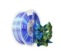 iBOSS Filamento PLA Seda Bicolor Azul-Oro de 1,75 mm, coextruido alto brillo, precisión ±0,02 mm, bobina 1 kg (2,2 lbs)