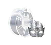 iBOSS Filamento PL Seda Plata de 1,75 mm, filamento 3D con brillo metálico, PLA Pro robusto, bobina 1 kg (2,2 lbs)