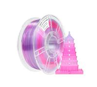 iBOSS Gradient PLA Plus - Filamento para impresora 3D (1,75 +/- 0,02 mm, bobina de 1 kg, filamento PLA Pro 3D transparente bicolor, apto para la mayoría de impresoras FDM (transparente, rosa, rojo,