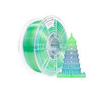 iBOSS Gradient PLA Plus - Filamento para impresora 3D (1,75 +/- 0,02 mm, bobina de 1 kg, filamento PLA Pro 3D transparente tricolor, apto para la mayoría de impresoras FDM (transparente, morado, azul,