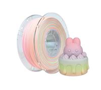 iBOSS mate PLA+ filamento 1,75 mm, filamento de impresora 3D arcoíris multicolor PLA PRO, precisión dimensional +/-0,02 mm, 1 kg (2,2 libras), color arcoíris mate