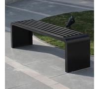IBOWZ Banco de Jardín, Banco de jardín para Parque al Aire Libre, Resistente a la Intemperie, sin Respaldo, mesas de Porche para Exterior, Asiento de Hierro, jardín de Infantes