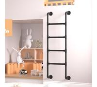 IBOWZ Escalera para Pozo de Ventana, Litera de Metal montada en la Pared, Tipo Loft, Interior Doble, de Hierro Forjado Resistente, con Entrada de 99 a 149 cm