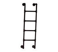 IBOWZ Escalera para Pozo de Ventana, Litera de Pared Negra con Ventana de Metal Resistente, de 99 a 165 cm de Altura, con Entrada y escalón de Hierro Forjado.