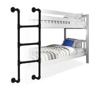 IBOWZ Escalera para Pozo de Ventana, Litera Negra de 4/5/8 escalones, ático Alto de 45-70 Pulgadas, Montaje en Pared, tubería Industrial de Alta Resistencia
