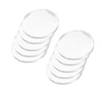 IBOWZ Hojas de acrílico Transparente 10 Piezas de Disco acrílico Redondo, Espesor 4 mm, Panel acrílico Redondo, diámetro 30-60 mm, Hojas de acrílico Circulares, Letrero, diámetro 50 mm