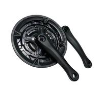 IBOWZ Juego de bielas de Bicicleta, Juego de bielas para Bicicleta de montaña, 24-34-42 Dientes, Triple Plato Redondo, 152 mm, cónico Cuadrado, aleación de Aluminio, MTB