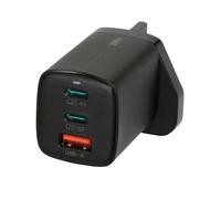 Ibox c-65 negro, cargador universal gan 65w enchufe del reino unido