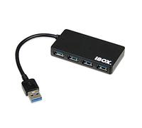 iBox IUH3F56 hub de Conector USB 3.0 (3.1 Gen 1) Type-A 5000 Mbit/s Negro - concentradores y concentradores (USB 3.0 (3.1 Gen 1) Type-A, USB 3.0 (3.1 Gen 1) Type-A, 5000 Mbit/s, Negro, 0,15 m)