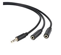 IBRA Cable divisor de auriculares de 10 m, adaptador divisor auxiliar de 3,5 mm macho a 2 hembra, cable de extensión auxiliar para Apple iPhone/iPod/iPad, Samsung, auriculares, altavoz, reproductor de