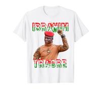 Ibrahim Traore Camiseta gráfica económica, Hombre, Blanco, XL