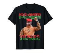 Ibrahim Traore Camiseta gráfica económica, Hombre, Negro, L