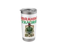Ibrahim Traoré sentado en el trono Vaso térmico de acero inoxidable de doble pared