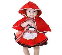IBTOM CASTLE Disfraz Caperucita Roja Traje del Vestido Niña Bebé Ropa Recien Nacido Vestido Infantil Disfraz 3-6 Meses