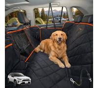 iBuddy Fundas de Asiento de Coche para Asiento Trasero, 100% Impermeables, Resistentes y Antideslizantes, compatibles con la mayoría de Coches, SUV, Camiones, Color Negro, Ajuste Universal