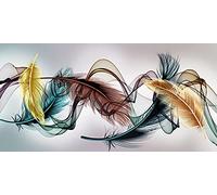 IBUKHSDGYIFH Cuadro de lienzo de plumas grandes póster nórdico impreso arte de pared imágenes estéticas para la decoración del hogar de la sala de estar sin marco-50x100cm
