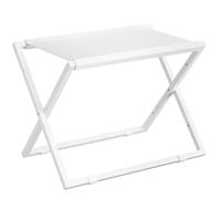 IBUYKE Luggage Rack for All Suitcase Sizes,Foldable Suitcase Stand,Metal Luggage Holder,Easy to Assemble for Bedroom Living Room Hotel,White TLR001W