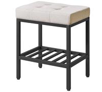 IBUYKE Taburete de Maquillaje, Silla de vanidad de Asiento, Lino WBD017Y