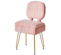 IBUYKE Taburete de vanidad, Silla de Maquillaje Plegable, Rosa WBD030P