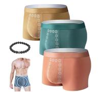 IBXCZEWDW Ropa interior de terapia magnética para hombre, suave y transpirable, calzoncillos tipo bóxer antirozaduras (3 piezas-02, L (110 libras)