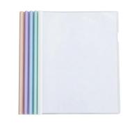IBXWMNG 10 Piezas Cubierta de Encuadernación de Informes Plástico A4, Carpeta de Archivos con Barra Deslizante, Cubiertas de Encuadernación A4, Cubierta de Informe A4 con Clip