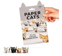 IBXWMNG 50 Hojas de Origami para Niños Kit de Manualidades de Gatos DIY Origami DIY de Gatos en 3D Juego Educativo para Niños y Adultos Regalo para Amantes de los Gatos