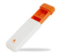 IBXWMNG Pastillero Mini Portátil con 3 Compartimentos para 1 Día, Organizador de Vitaminas y Medicamentos en Viaje (Naranja)