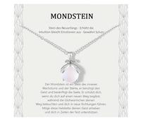 IBXWMNG Piedra Luna Colgante para Mujer Diseño de Luciérnaga Collar para mujer en Acero Inoxidable Joyería de Moda Amuleto Personalizado Regalo para Cumpleaños San Valentín